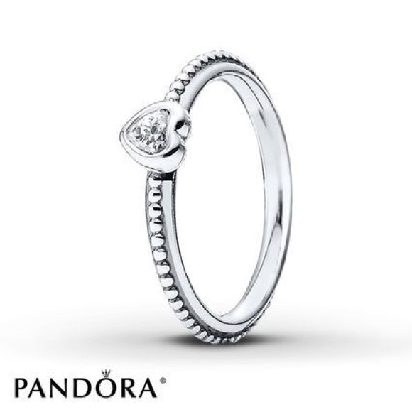 Pandora Jewelry - Pandora Heart Garnet Ring